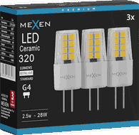Mexen Oris 3x żarówka LED G4, 2,5W, Neutralna - 4000K, 320 lm - L115-G4-0240-01x03
