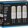 Mexen Oris 3x żarówka LED G4, 2W, Zimna - 6500K, 260 lm - L115-G4-0265-02x03