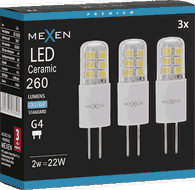 Mexen Oris 3x żarówka LED G4, 2W, Zimna - 6500K, 260 lm - L115-G4-0265-02x03