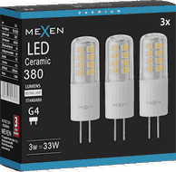Mexen Oris 3x żarówka LED G4, 3W, Neutralna - 4000K, 380 lm - L115-G4-0340-01x03