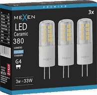 Mexen Oris 3x żarówka LED G4, 3W, Zimna - 6500K, 380 lm - L115-G4-0365-01x03