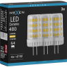 Mexen Oris 3x żarówka LED G4, 4W, Ciepła - 3000K, 480 lm - L115-G4-0430-01x03