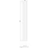 Mexen Strio 03 lamele ścienne ryflowane 280 x 14,5 cm (2szt), niebieski - S120-280-03-309