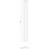 Mexen Strio 03 lamele ścienne ryflowane 280 x 14,5 cm (2szt), ciemny turus - S120-280-03-312