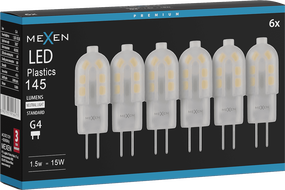 Mexen Oris 6x żarówka LED G4, 1,5W, Neutralna - 4000K, 145 lm - L115-G4-0140-03x06