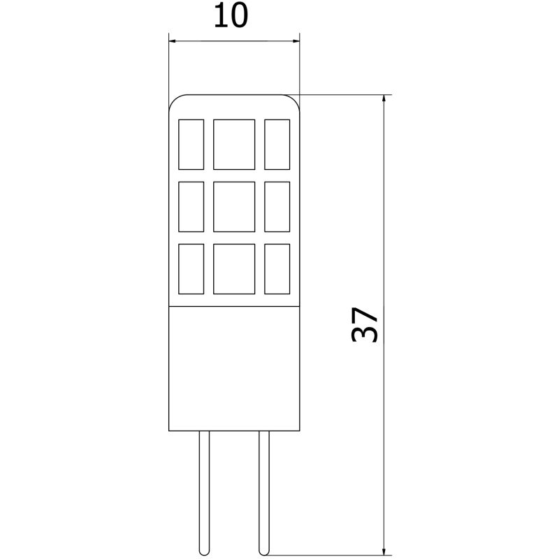 Mexen Oris 6x żarówka LED G4, 2W, Ciepła - 3000K, 250 lm - L115-G4-0230-02x06