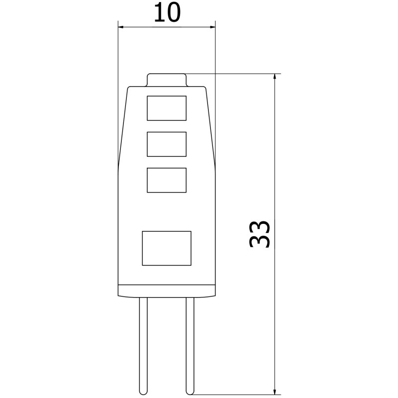 Mexen Oris 10x żarówka LED G4, 1,5W, Ciepła - 3000K, 185 lm - L115-G4-0130-01x10