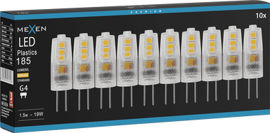 Mexen Oris 10x żarówka LED G4, 1,5W, Ciepła - 3000K, 185 lm - L115-G4-0130-01x10