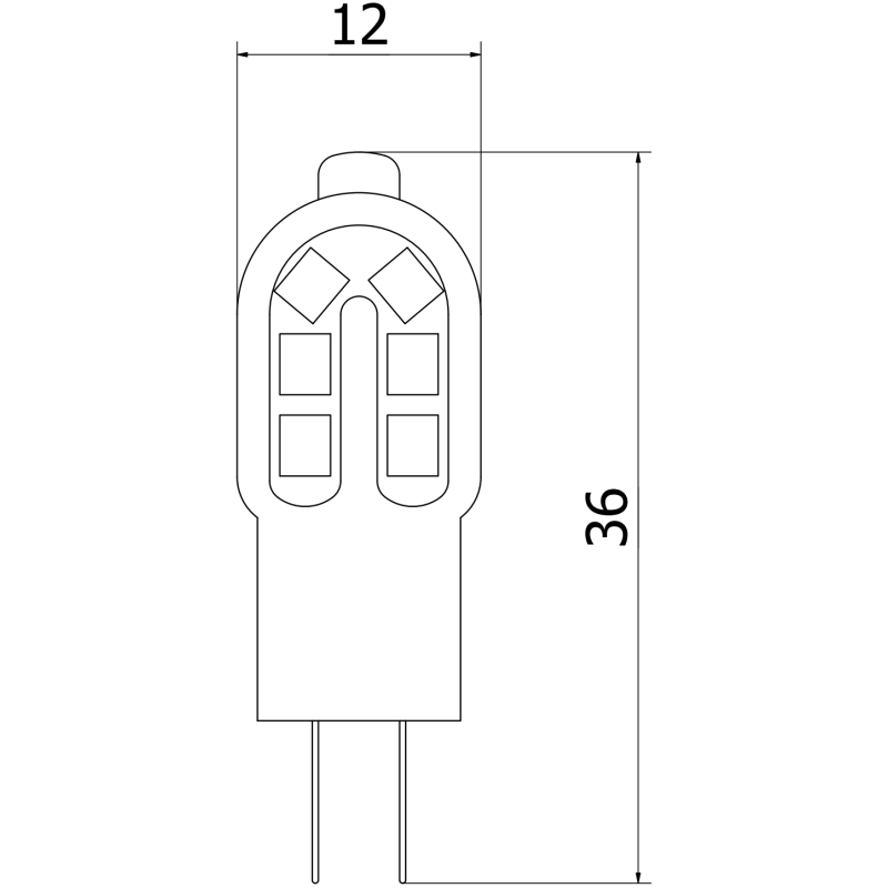 Mexen Oris 10x żarówka LED G4, 1,5W, Neutralna - 4000K, 145 lm - L115-G4-0140-03x10