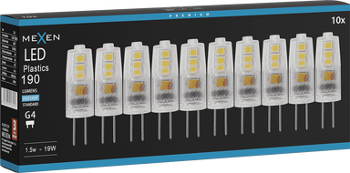 Mexen Oris 10x żarówka LED G4, 1,5W, Zimna - 6500K, 190 lm - L115-G4-0165-01x10