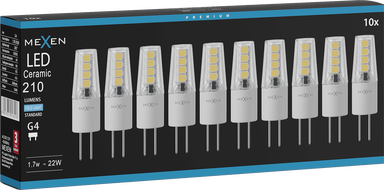 Mexen Oris 10x żarówka LED G4, 1,7W, Zimna - 6500K, 210 lm - L115-G4-0165-02x10