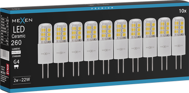 Mexen Oris 10x żarówka LED G4, 2W, Neutralna - 4000K, 260 lm - L115-G4-0240-02x10