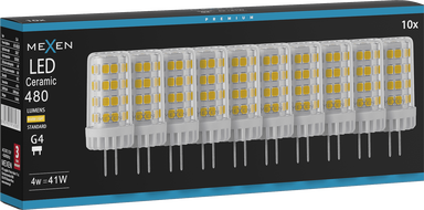 Mexen Oris 10x żarówka LED G4, 4W, Ciepła - 3000K, 480 lm - L115-G4-0430-01x10
