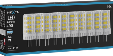 Mexen Oris 10x żarówka LED G4, 4W, Zimna - 6500K, 490 lm - L115-G4-0465-01x10