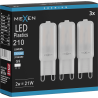Mexen Aura 3x żarówka LED G9, 2W, Zimna - 6500K, 210 lm - L120-G9-0265-01x03