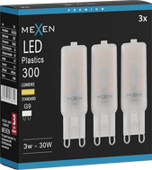 Mexen Aura 3x żarówka LED G9, 3W, Ciepła - 3000K, 300 lm - L120-G9-0330-01x03