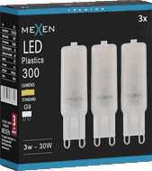 Mexen Aura 3x żarówka LED G9, 3W, Ciepła - 3000K, 300 lm - L120-G9-0330-01x03