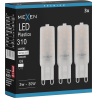 Mexen Aura 3x żarówka LED G9, 3W, Neutralna - 4000K, 310 lm - L120-G9-0340-01x03