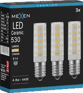 Mexen Aura 3x żarówka LED E14, 4,8W, Ciepła - 3000K, 530 lm - L121-E14-0530-01x03