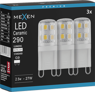 Mexen Aura 3x żarówka LED G9, 2,5W, Neutralna - 4000K, 290 lm - L121-G9-0240-01x03