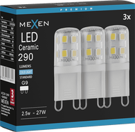 Mexen Aura 3x żarówka LED G9, 2,5W, Zimna - 6500K, 290 lm - L121-G9-0265-01x03