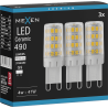 Mexen Aura 3x żarówka LED G9, 4W, Neutralna - 4000K, 490 lm - L121-G9-0440-01x03