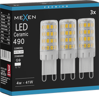Mexen Aura 3x żarówka LED G9, 4W, Neutralna - 4000K, 490 lm - L121-G9-0440-01x03