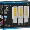 Mexen Aura 3x żarówka LED G9, 4W, Zimno - 6500K, 490 lm - L121-G9-0465-01x03