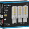 Mexen Aura 3x żarówka LED G9, 4,8W, Ciepła - 3000K, 600 lm - L121-G9-0530-01x03