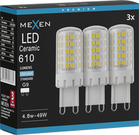 Mexen Aura 3x żarówka LED G9, 4,8W, Zimna - 6500K, 610 lm - L121-G9-0565-01x03