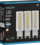 Mexen Aura 3x żarówka LED G9, 6W, Zimna - 6500K, 680 lm - L121-G9-0665-01x03