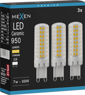 Mexen Aura 3x żarówka LED G9, 7W, Ciepła - 3000K, 950 lm - L121-G9-0730-01x03