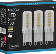 Mexen Aura 3x żarówka LED ściemnialna G9, 3,5W, Ciepła - 3000K, 400 lm - L122-G9-0330-01x03