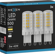 Mexen Aura 3x żarówka LED ściemnialna G9, 5W, Ciepła - 3000K, 500 lm - L122-G9-0530-01x03