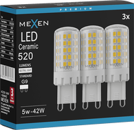 Mexen Aura 3x żarówka LED ściemnialna G9, 5W, Neutralna - 4000K, 520 lm - L122-G9-0540-01x03