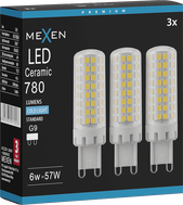 Mexen Aura 3x żarówka LED ściemnialna G9, 6W, Zimna - 6500K, 780 lm - L122-G9-0665-01x03