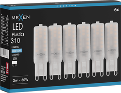 Mexen Aura 6x żarówka LED G9, 3W, Zimna - 6500K, 310 lm - L120-G9-0365-01x06