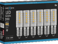 Mexen Aura 6x żarówka LED E14, 3,5W, Ciepła - 3000K, 350 lm - L121-E14-0330-01x06