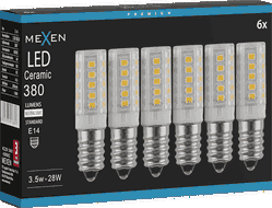 Mexen Aura 6x żarówka LED E14, 3,5W, Neutralna - 4000K, 380 lm - L121-E14-0340-01x06