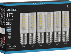 Mexen Aura 6x żarówka LED E14, 3,5W, Zimna - 6500K, 380 lm - L121-E14-0365-01x06