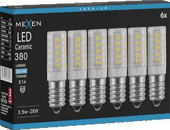 Mexen Aura 6x żarówka LED E14, 3,5W, Zimna - 6500K, 380 lm - L121-E14-0365-01x06