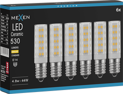 Mexen Aura 6x żarówka LED E14, 4,8W, Ciepła - 3000K, 530 lm - L121-E14-0530-01x06