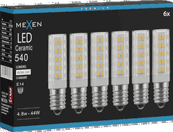Mexen Aura 6x żarówka LED E14, 4,8W, Neutralna - 4000K, 540 lm - L121-E14-0540-01x06