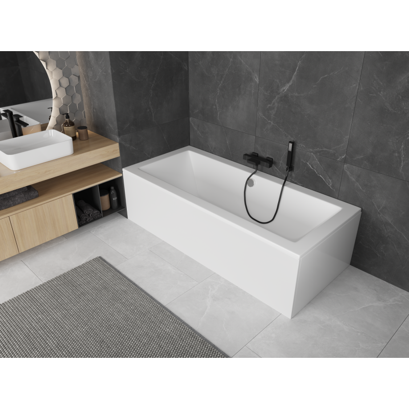 Mexen Cube rechteckige Badewanne 170 x 75 cm mit Verkleidung, weiß - 55051707500X
