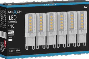 Mexen Aura 6x żarówka LED G9, 3,5W, Neutralna - 4000K, 410 lm - L121-G9-0340-01x06