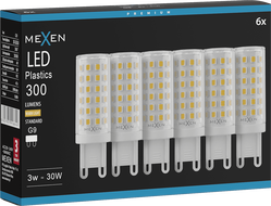 Mexen Aura 6x żarówka LED G9, 6W, Ciepła - 3000K, 660 lm - L121-G9-0630-01x06