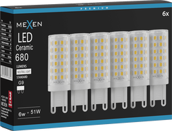 Mexen Aura 6x żarówka LED G9, 6W, Neutralna - 4000K, 680 lm - L121-G9-0640-01x06