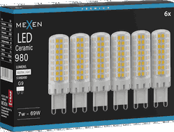 Mexen Aura 6x żarówka LED G9, 7W, Neutralna - 4000K, 980 lm - L121-G9-0740-01x06