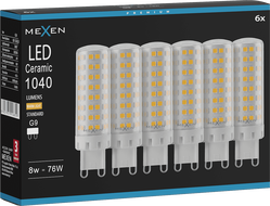 Mexen Aura 6x żarówka LED G9, 8W, Ciepła - 3000K, 1040 lm - L121-G9-0830-01x06
