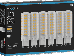 Mexen Aura 6x żarówka LED G9, 8W, Ciepła - 3000K, 1040 lm - L121-G9-0830-01x06